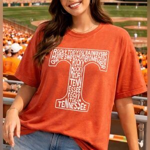 UT Tennessee Volunteers T-shirt Orange White Power T Rocky Top Women’s XL VOLS